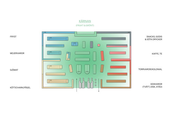 Skiss på tänkt planlösning.